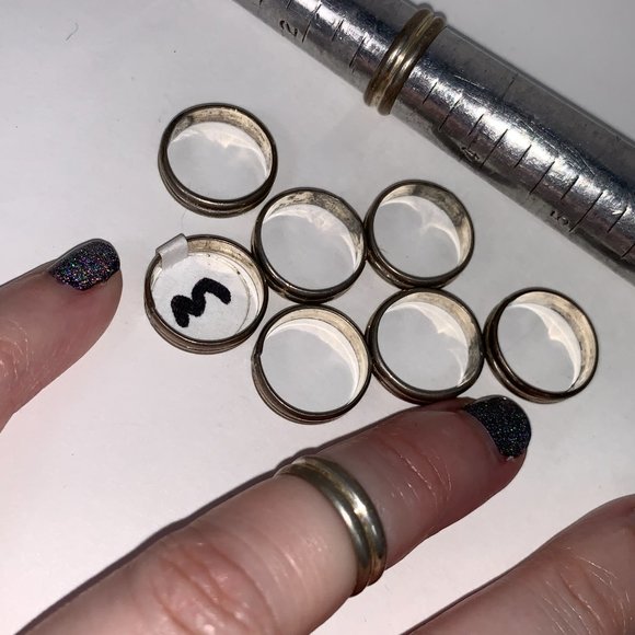 Sterling Silver Thick Double Band Ring, Size 3 - Picture 2 of 8